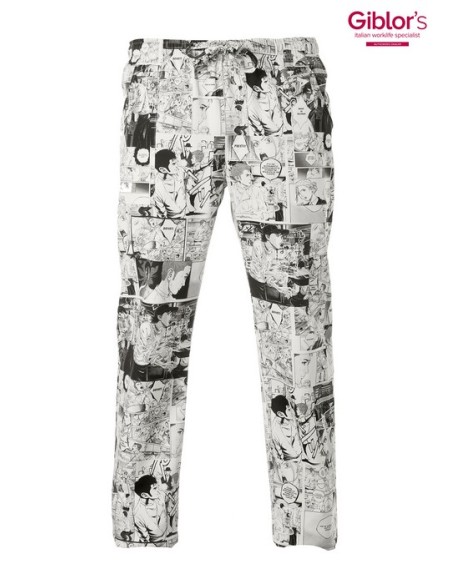 PANTALON COCINA ESTAMPADO 100% ALGODON CINTURA GOMA ALAN