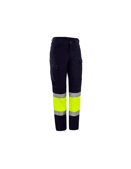 PANTALON A/V BICOLOR AJUSTADO TEJIDO ELASTICO 200GR 2 REFLEC