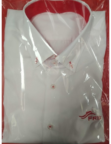 CAMISA M/LARGA  FILOS ROJOS FRS 65% POLIESTER 35% ALGODON