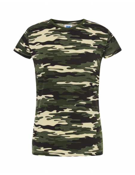 CAMISETA M/C SRA CAMUFLAJE ENTALLADA 155GR 100%ALGODON