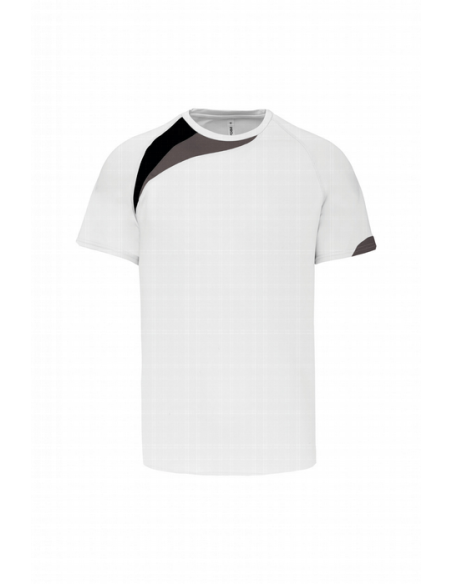 CAMISETA CRO M/C 100%POLIESTER LINEAS HOMBROS 140GR