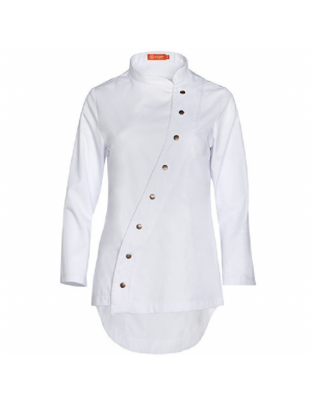 CHAQUETILLA COCINA SRA M/L COLA 3/4 35%ALG 2%ELASTA  8 BOTONES