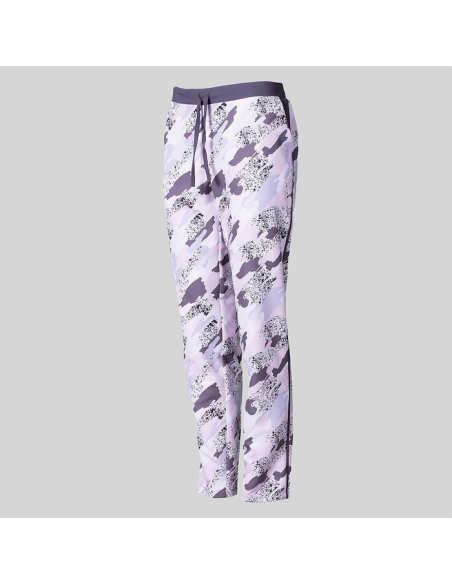 PANTALON MICROFIBRA ESTAMPADO GOMA CORDON LINEA LATERAL