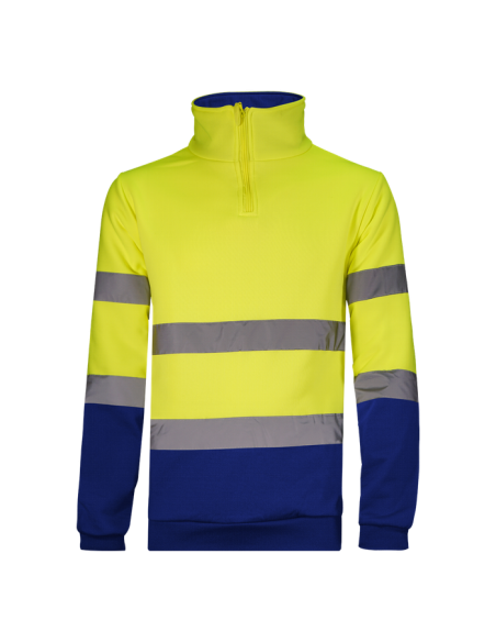 SUDADERA CRO A/V MEDIA CREMALLERA BICOLOR REFLECTANTE CLASE 2 280GR