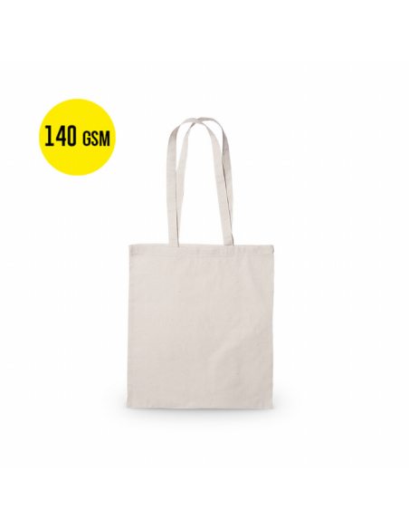 BOLSA 100% ALGODON 140 GR 37X41 CM  FINA COLOR NATURAL ASAS LARGAS 70CM SILTEX