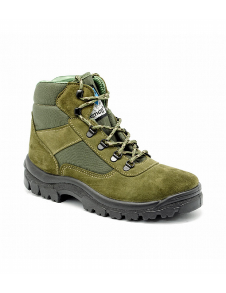 BOTA TREKKING SERRAJE VERDE SIN SEGURIDAD FABRICION ESPAÑOLA POSTIGO