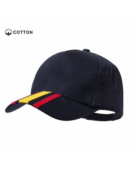 GORRA 5 PANELES 100% ALGODON BANDERA ESPAÑA VICERA CENTRAL DESTHIN