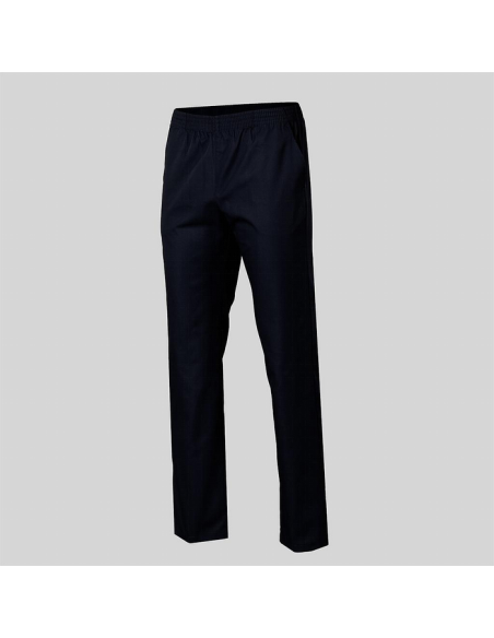 PANTALON NEGRO GOMA COMPLETA 2 BOLSILLOS SARGA 65%POLIESTER 35% ALGODON 200 GR