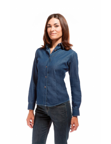 BLUSA M/L VAQUERA SIN BOLSILLO 100% ALGODON 126 GR STRATUS