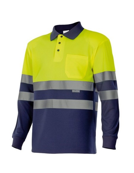 EN ISO 20471:2013 tallasXS / S / M / L / XL / XXL / 3XL color base70
polo bicolor de alta visibilidad de manga larga, realizad