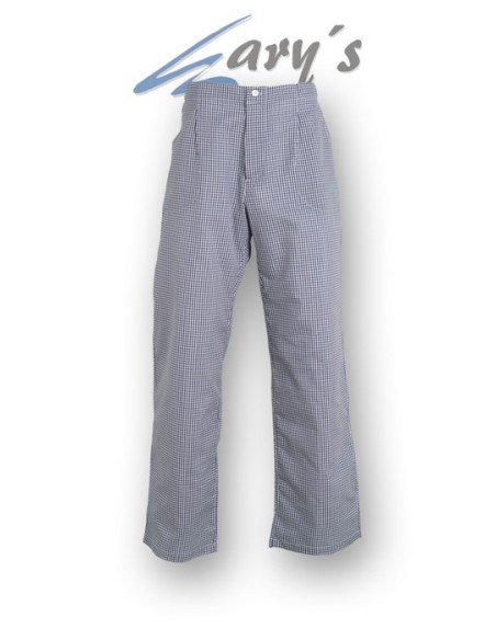 PANTALON COCINA CUADRO CLASICO.
MEDIA GOMA BOTON.
65% Pol. - 35% Alg.