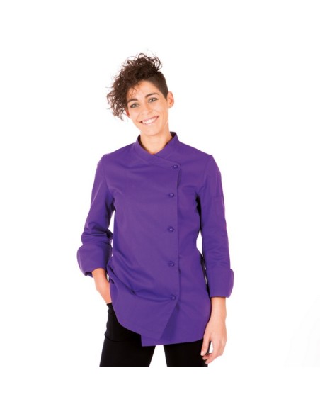 CHAQUETILLA COCINA M/L SRA 1 FILA BOTON BOLA 67%POL CATALINA