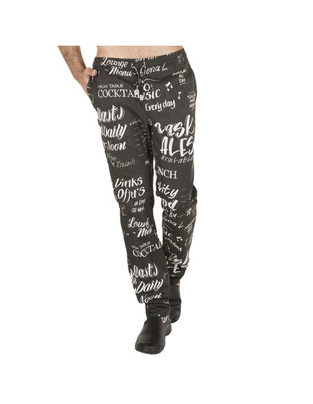 PANTALON COCINA 100% ALG ESTAMPADO GOMA CON CORDON 3 BOLSI