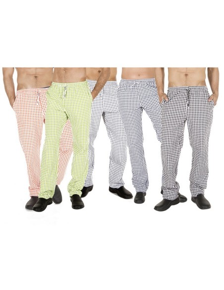 PANTALON COCINA CUADRO VICHY BAMBULA GOMA Y CORDON BOLSILLO