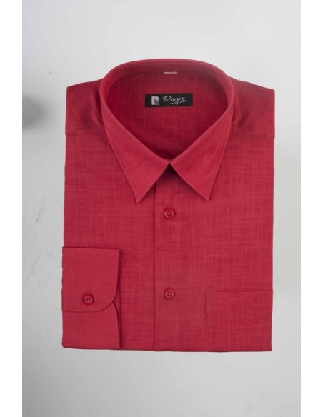 CAMISA M/L IMITACION LINO CUELLO CAMISERO 50% ALGODON 1 BOLSILLO FLORIDA