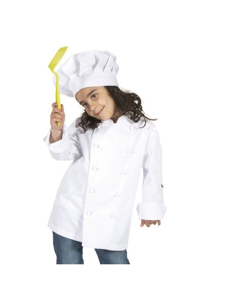 CHAQUETILLA NIÑO COCINA M/L BOTON BOLA BLANCA