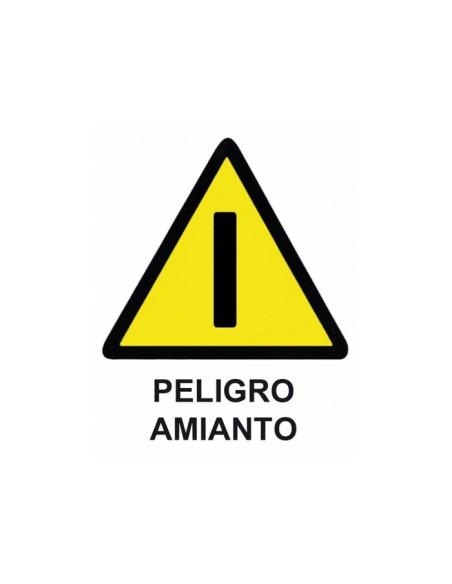 CARTEL PELIGRO AMIANTO A4 21 X 29 PVC 1MM