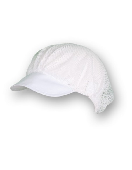 COFIA REJILLA VISERA TEJIDO CLASICA BLANCA