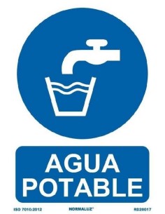 Señal Agua No Potable Prohibido Beber PVC Glasspack 0,7 mm 30x40 cm NM RD41016 