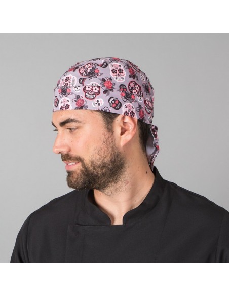 GORRO BANDANA 100%  ALGODON ESTAMPADO CIERRE ANUDADO